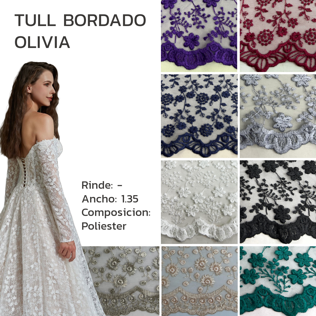 Tul Bordado Olivia